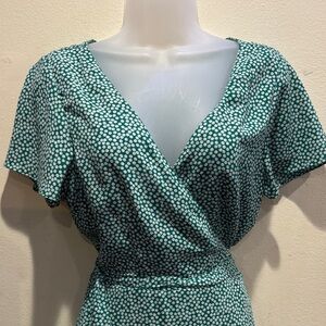 Abercrombie & Fitch Green Floral Dress